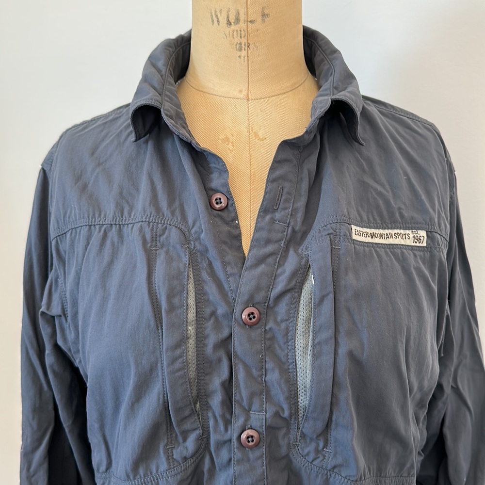 Eastern Mountain Sports gray utility camp shirt S - Picture 4 of 9
